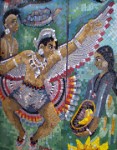Native American Closeup 1  Glass Tile Mosaic Mural &#38;nbsp;&#38;nbsp;&#38;nbsp; Cado Indians &#38;nbsp;&#38;nbsp;&#38;nbsp; 2003