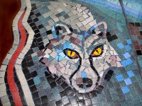 Native American Closeup 8  Glass Tile Mosaic Mural &#38;nbsp;&#38;nbsp;&#38;nbsp; Cado Indians &#38;nbsp;&#38;nbsp;&#38;nbsp; 2003
