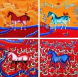 Enchanting Harmony 6  2012 &#38;nbsp;&#38;nbsp;&#38;nbsp; 48&#34; x 48&#34; x 2&#34; &#38;nbsp;&#38;nbsp;&#38;nbsp; Acrylic on canvas