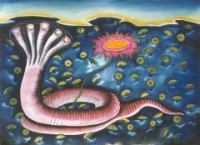 Between Two Creations of the Universe  Watercolor &#38;nbsp;&#38;nbsp;&#38;nbsp; 1994 &#38;nbsp;&#38;nbsp;&#38;nbsp; 22&#38;quot; x 30&#38;quot;